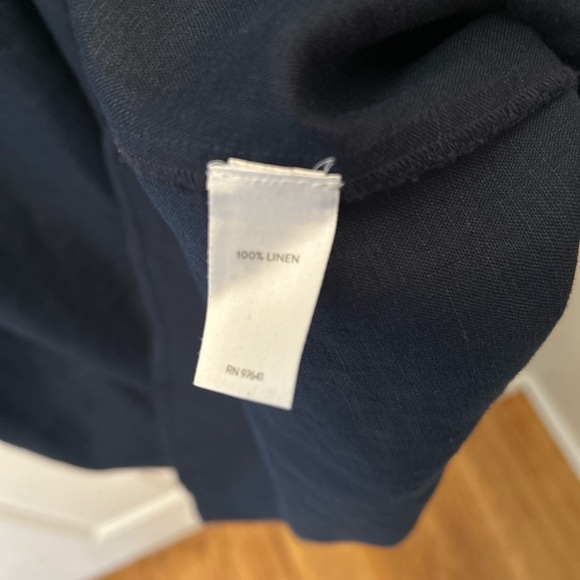 JJill 100% linen Navy Blue tank dress - Picture 2 of 6